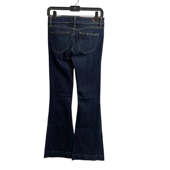 Paige Fiona Dark Wash Denim Mid Rise Flare Leg Jean Womens Size 26 - Picture 5 of 7